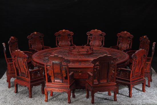 明堂紅木花好世和大圓臺 明堂紅木花好世和大圓臺