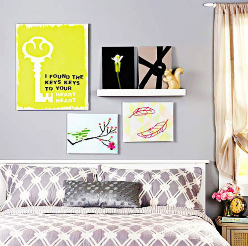 用布料拼畫 不同尋常的背景墻最顯家居品質(zhì) 用布料拼畫 不同尋常的背景墻最顯家居品質(zhì)