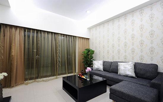 低成本裝修的89平3居室 巧用壁紙妝點空間
