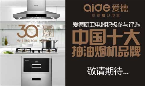 愛德廚衛參與“中國十大抽油煙機品牌”評選 愛德廚衛參與“中國十大抽油煙機品牌”評選