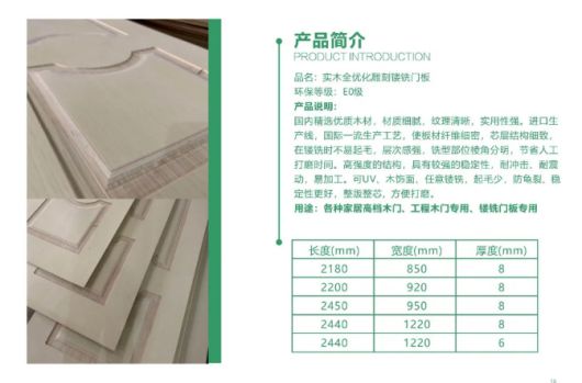 平安樹推出多層實木雕刻鏤銑門板，新一代門板的理想之選