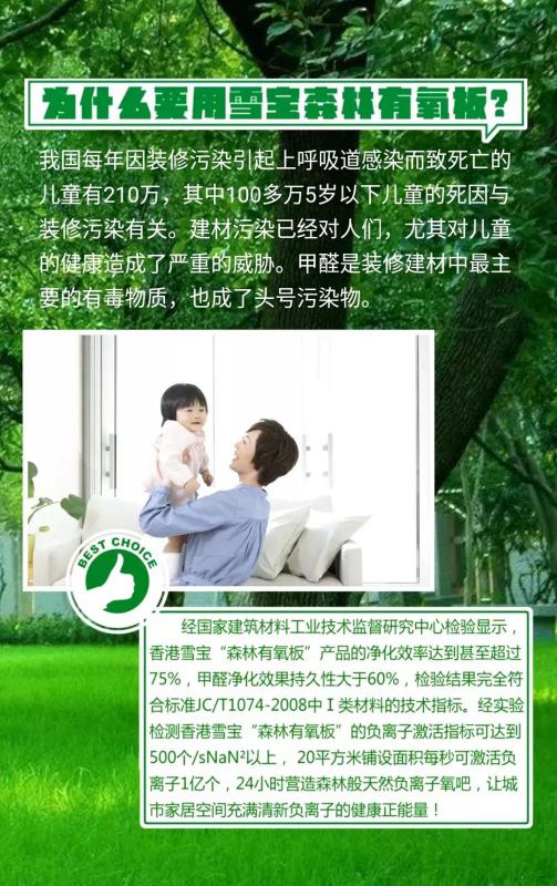 品牌產品|雪寶森林有氧板,有效釋放負氧離子長達15年 品牌產品|雪寶森林有氧板,有效釋放負氧離子長達15年