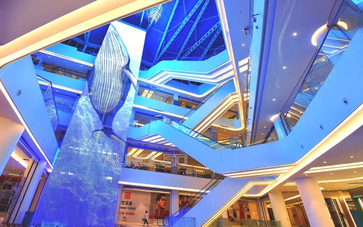 案例合集，奧蕾達LED透明屏將觀光電梯變得既有趣又好玩