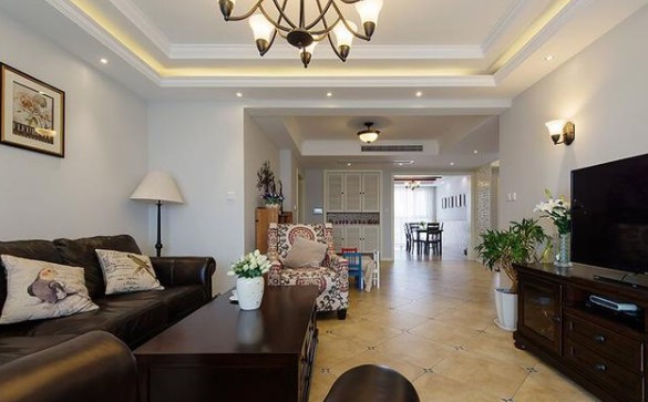 朋友都說新房的客廳雙層吊頂好看，曬一下！