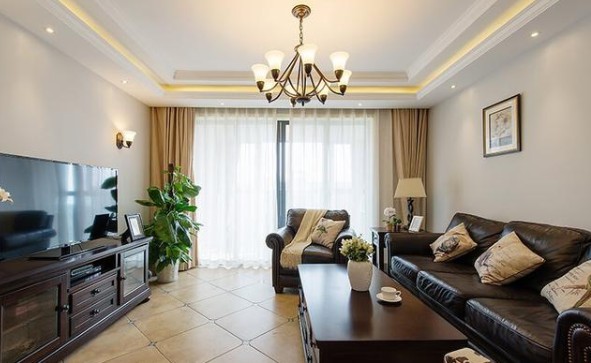 朋友都說新房的客廳雙層吊頂好看，曬一下！