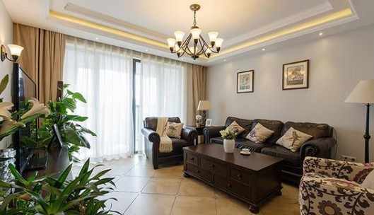 朋友都說新房的客廳雙層吊頂好看，曬一下！