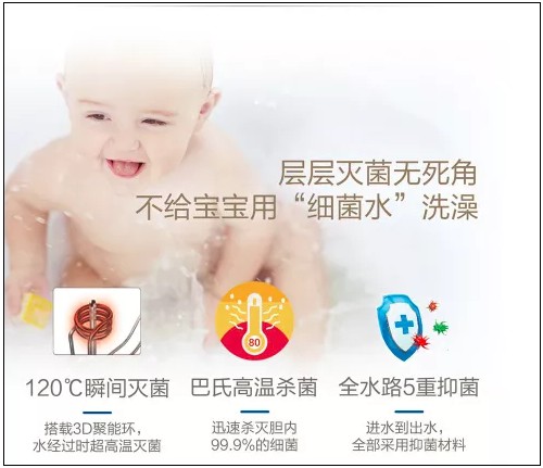 海爾纖享熱水器AS搭載智慧七星級凈水洗，可使洗浴水質更健康